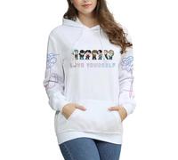 Dolpind Kpop BTS Sweat à capuche avec logo Bangtan Garçon Unisexe JIN SUGA Jimin V, Femme Fille Garçon, Jimin White, XX-Small