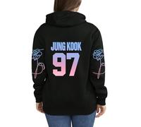 Dolpind Sweat à capuche Jungkook Suga Jimin V Rap Jhope Jin Jin pour femme, Noir 01 Jung Kook, Small