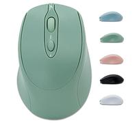 Dolrso Souris Bluetooth rechargeable sans fil pour ordinateur portable/iPad/MacBook Pro/Air, souris silencieuse et portable pour tablette Surface Pro/PC/Lenovo/Samsung (vert clair)