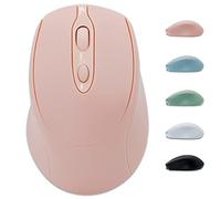 Dolrso Souris Bluetooth rechargeable sans fil pour ordinateur portable/iPad/MacBook Pro/Air, souris silencieuse et portable pour tablette Surface Pro/PC/Lenovo/Samsung (rose)