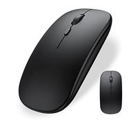 Dolrso Souris Bluetooth sans fil pour iPad/MacBook Pro/Air/ordinateur portable/PC portable rechargeable silencieuse pour Surface Pro/Lenovo/tablette Samsung (Noir)