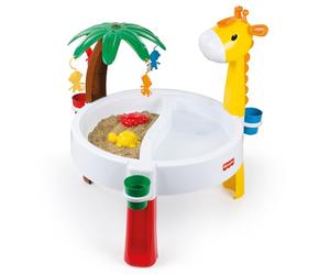 Dolu Fisher-Price Table d'activités aquatiques et de sable pour enfants, jouet d'activité physique intérieur et extérieur, caractéristiques séparées pour les jeux d'eau et de sable, convient aux