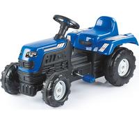 DOLU racteur à pédales pour la Conduite des Tout-Petits à partir de 3 Ans, Tracteur à pédales pour Enfants Ranchero avec klaxon et Fonction d'apprentissage de la pédale - Bleu
