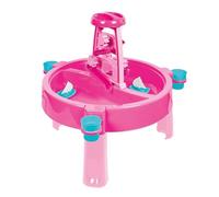 DOLU Rosa Table d'activités 3 en 1 pour Jeux de Sable et d'eau - Table d'activités intérieure et extérieure Rose avec Couvercle pour Enfants âgés de 2 à 8 Ans (73 cm H)