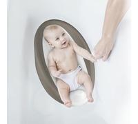 Dolu Support de bain pour bébé - Antidérapant, confortable et sûr - Gris pierre - Support de bain parfait pour les nouveau-nés et les nourrissons