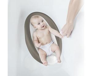 Dolu Support de bain pour bébé - Antidérapant, confortable et sûr - Gris pierre - Support de bain parfait pour les nouveau-nés et les nourrissons