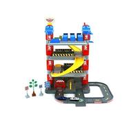 Dolu Toy Factory New York Garage avec 4 étages / 2 voitures moulées / 2 panneaux de signalisation / rampe G