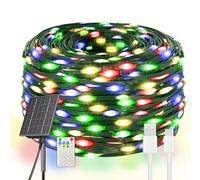 Dolucky Guirlande Solaire Exterieur 50M 500LED 19 Modes Guirlande Lumineuse Exterieure Solaire À DISTANCE Guirlande Noel Exterieur Intérieur Lumière pour Jardin Terrasse Fête Mariage Coloré