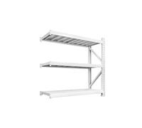 DOLUNTO Organisation Étagères de Rangement Robustes à 3 Niveaux, étagère Standard Blanche, Support métallique sur Pied réglable for Garage, supermarché, entrepôt Unités(120x40x200cm sub-Shelf)