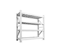 DOLUNTO Organisation Étagères de Rangement Robustes à 4 Couches, étagère épaisse Blanche, Support métallique sur Pied réglable for Garage, supermarché, entrepôt Unités(120x60x200cm Main Shelf)