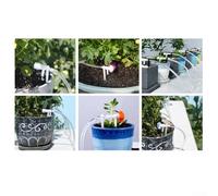 Dolvitrny Abreuvoir automatique pour 20 plantes en pot avec batterie de 2000 mAh, matériau ABS, intervalle de minuterie de 1 heure à 30 jours, charge de type C, pour intérieur (QN-X15)