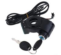 Dolvitrny Accélérateur à pouce avec interrupteur d'alimentation et clé, affichage du niveau de batterie, ajustement du guidon de 22 mm, tension de sortie numérique 24 V-72 V pour scooter électrique et