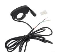 Dolvitrny Accélérateur électrique pour vélo et scooter - Contrôleur de vitesse 3 broches côté droit compatible avec guidon de 22 mm, construction ABS, accélérateur E-For Bike (tête mâle)