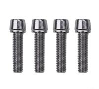 Dolvitrny Acier pour boulons de tige M5 x 20 mm et M6 x 20 mm Fixations de tête pour fixations de potence de guidon - Argent, noir, jaune (argent1 M5 x 20)