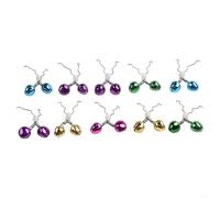 Dolvitrny Alarme de touche réutilisable avec double anneau pour clochettes et clip pour la pêche de nuit, indicateur de touche sensible en acier inoxydable compatible avec la plupart des poissons (012