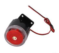 Dolvitrny Alarme sonore filaire DC 12 V 120 dB pour la sécurité de la maison, alarme électronique d'intérieur avec lumière clignotante, montage mural 12 V DC fort