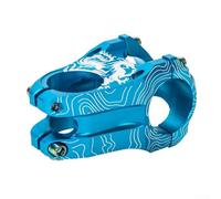 Dolvitrny Alliage d'aluminium pour potence 31,8 mm guidon 45 mm Longueur 0 degré élévation pour montagne et route pour vélo Potence creuse légère 28,6 mm Fourche 4 boulons de serrage (bleu)