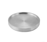 Dolvitrny Assiette à sashimi en acier inoxydable 304 - Plateau de service pour poisson cru isolé thermiquement pour saumon, sushi et fruits de mer, plat de présentation d'aliments froids, assiette à