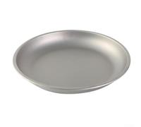 Dolvitrny Assiette de camping - Plat d'extérieur léger pour la randonnée, les pique-niques et la randonnée, assiette de service pour fruits et légumes Pure Ti, 22 cm/18,5 cm (22 cm)