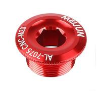 Dolvitrny Boulon de fixation pour bras de manivelle M20 pour Shimano XT pour XTR pour SLX, 7075 en alliage d'aluminium usiné CNC, bouchon à vis de rechange pour pédalier FC-4500 FC-5600 (20 mm, rouge)