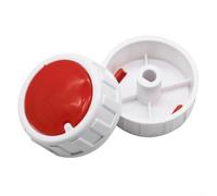Dolvitrny Bouton de thermostat de rechange pour chauffe-huile électrique, couvercle de bouton à cadran de 40 mm avec arbre en D et options d'arbre rond, capuchon d'interrupteur en plastique (2 pièces
