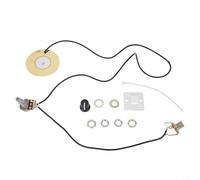 Dolvitrny Box Guitar Parts Kit micro piézo pré-câblé avec Dolvitrny | Micro de trou de son banjo, kit de guitare sans soudure, corps en métal, capteur piézoélectrique, boîte électronique de
