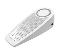 Dolvitrny Butée de porte d'alarme avec alarme de sécurité de 130 dB, alarme de porte de voyage portable pour hôtel, dortoir, chambre à coucher, porte antidérapante déclenchée par vibrations (blanc)