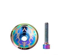 Dolvitrny Capuchon supérieur en aluminium pour casque de vélo pour tube de direction non fileté de 3,8 cm - Finition lisse d'huile, couverture de précharge légère pour vélos de banlieue et de route (C