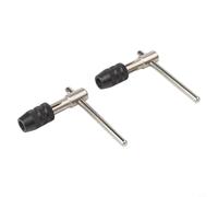 Dolvitrny Clé à cliquet avec poignée en T pour filetage M12, taraud réglable et poignée de filière avec opération manuelle, support de taraud manuel pour outils de réparation (2 pièces, 3-6 mm)