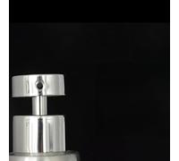 Dolvitrny Distributeur de lotion en acier inoxydable 304 avec finition miroir pour salle de bain - Compatible avec col de bouteille de 25 mm, dose de 2 ml par presse, distributeur de savon en métal (G