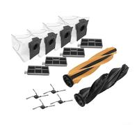 Dolvitrny Ensemble d'accessoires 16 pièces Z60 Robot Aspirateur, 2 brosses principales, 4 brosses latérales, 4 sacs à poussière, rouleaux serpillères, HEPA