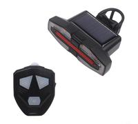 Dolvitrny Ensemble de clignotants de vélo sans fil à énergie solaire avec télécommande, feu arrière LED étanche et indicateur de frein pour route de montagne (A)