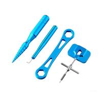 Dolvitrny Ensemble d'outils de retrait de roulement de moulinet de pêche en alliage d'aluminium avec rou en goutte d'eau et boîte de rangement pour l'entretien du moulinet japonais (ensemble