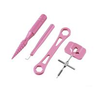 Dolvitrny Ensemble d'outils de retrait de roulement de moulinet de pêche en alliage d'aluminium avec rou en goutte d'eau et boîte de rangement pour l'entretien du moulinet japonais (ensemble