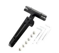 Dolvitrny Extension de selle de vélo en alliage d'aluminium avec support de bouteille d'eau en fibre de carbone, adaptateur de cage de selle arrière pour l'hydratation du vélo, noir (noir)