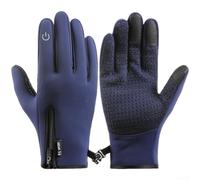 Dolvitrny Gants de cyclisme d'hiver pour écran tactile, imperméables, coupe-vent, doublure en polaire thermique, paume antidérapante pour vélo, équitation, ski, sports de plein air par temps froid (C1