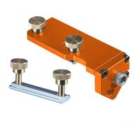 Dolvitrny Guide de perçage profilé en aluminium pour extrusions à rainure en T - Arrêt de perçage à profondeur réglable, assistant de taraudage M6/M8 et gabarit de poinçonnage, alliage d'aluminium (a)