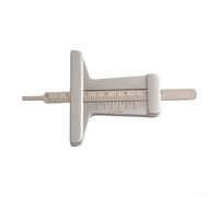 Dolvitrny Jauge de profondeur de pneu de voiture 0-50 mm Règle de mesure en métal pour pneu de voiture Outil de mesure de la bande de roulement Règle d'inspection des pneus de véhicule avec pied à