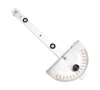 Dolvitrny Jauge d'onglet pour scie de table, règle d'angle de travail du bois avec clôture réglable, rail de guidage en oxyde d'aluminium, support et butée de voie (215/415 mm) (A)