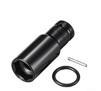 Dolvitrny Jeu de clés à douille profonde pour boulon d'arrêt d'eau, tête à douille étendue avec entraînement carré de 1/2", douille hexagonale 12/14/16 mm à cliquet réversible automobile (12 mm)