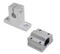 Dolvitrny Kit d'actionneur linéaire 150 mm/250 mm/350 mm avec ensemble de tiges à vis T8, double support de rail linéaire, guide linéaire en acier inoxydable et roulements SCS8UU (350 mm)