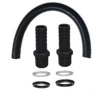 Dolvitrny Kit de liaison pour canons de pluie - Connecteur de tuyau ondulé flexible de 38 mm avec raccords, double raccord de réservoir pour la récolte de l'eau de pluie en plein air (0,5 m)