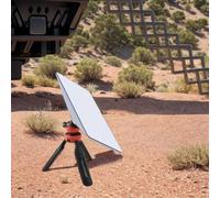 Dolvitrny Kit de montage pour trépied Mini - Hauteur et inclinaison réglables - Avec adaptateur, piquets, support portable pour une utilisation en extérieur - Argenté