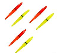 Dolvitrny Lampe de pêche nocturne LED pour flotteurs - Alarme de touche phosphorescente, lampe de pêche à piles CR425 rouge/vert, pour design ABS ultra léger pour (3 x rouge + 3 x vert)