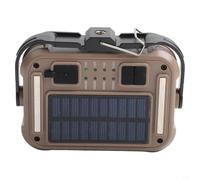 Dolvitrny Lampe solaire LED de camping avec chargement USB-C, lampe de travail rechargeable 3600 mAh, projecteur COB couleur réglable, IPX4 en aluminium (4K)