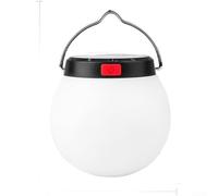 Dolvitrny Lanterne de camping LED solaire avec crochet, lampe d'extérieur portable rechargeable, trois modes de luminosité, lumière jaune chaude, matériau ABS (A)