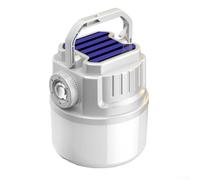 Dolvitrny Lanterne solaire de camping LED avec batterie rechargeable USB, projecteur zoomable et faisceau large, 4 modes, crochet de suspension, longue durée de vie pour une utilisation en extérieur