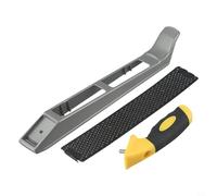 Dolvitrny Lime à main pour bois, rabot en acier inoxydable et râpe pour le travail du bois, bloc métallique antidérapant avec coupe pour bord, réglable (B)