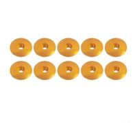 Dolvitrny Lot de 10 capuchons supérieurs en alliage d'aluminium pour casque de vélo pour fourche avant de 28,6 mm - Léger et fileté - Pour vélo de route et de montagne (doré)