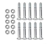 Dolvitrny Lot de 10 goupilles de cisaillement et écrous de blocage pour souffleuse à neige - 2-8" x 5/16" - Matériel de rechange compatible avec Ariens 510015/51001500, Snapper 3865/709155,